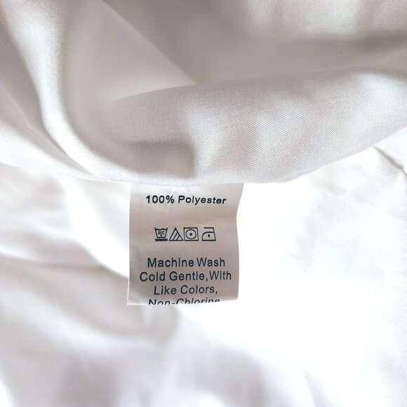 Soft Flowy Classic Swiss-dot Tiered Flutter Sleeve Top in Summer White Sz. XL - Picture 8 of 9